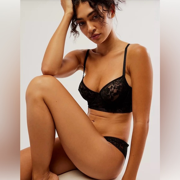 Free People Intimately *Sorento* Black Demi Longline Bra.NWT•32C - Picture 1 of 3